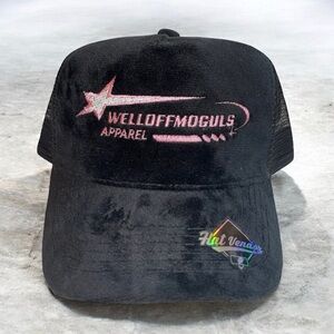 Signatures WelloffMoguls Signature Limited Black and Pink Women's  Suede Hat